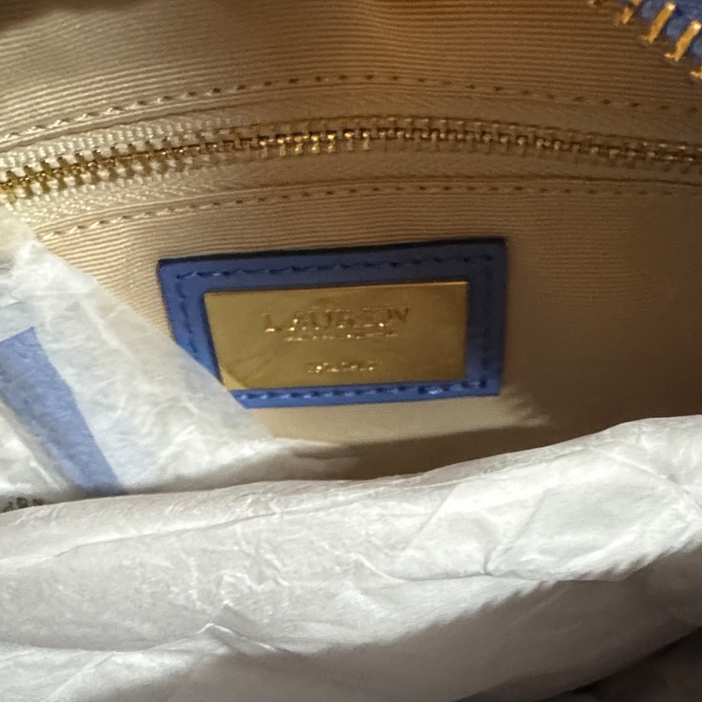 NWOT Ralph Lauren Floral Blue Crossbody Bag - Picture 7 of 10